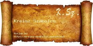 Kreisz Szabolcs névjegykártya
