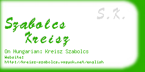 szabolcs kreisz business card